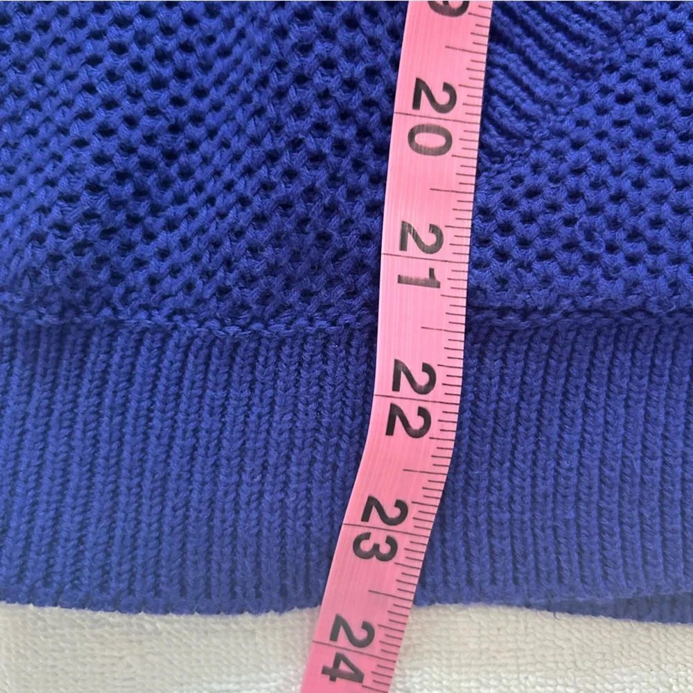 Lauren Ralph Lauren Waffle Knit 100% Cotton Hoodie Purple/Blue Size Large - Picture 14 of 16